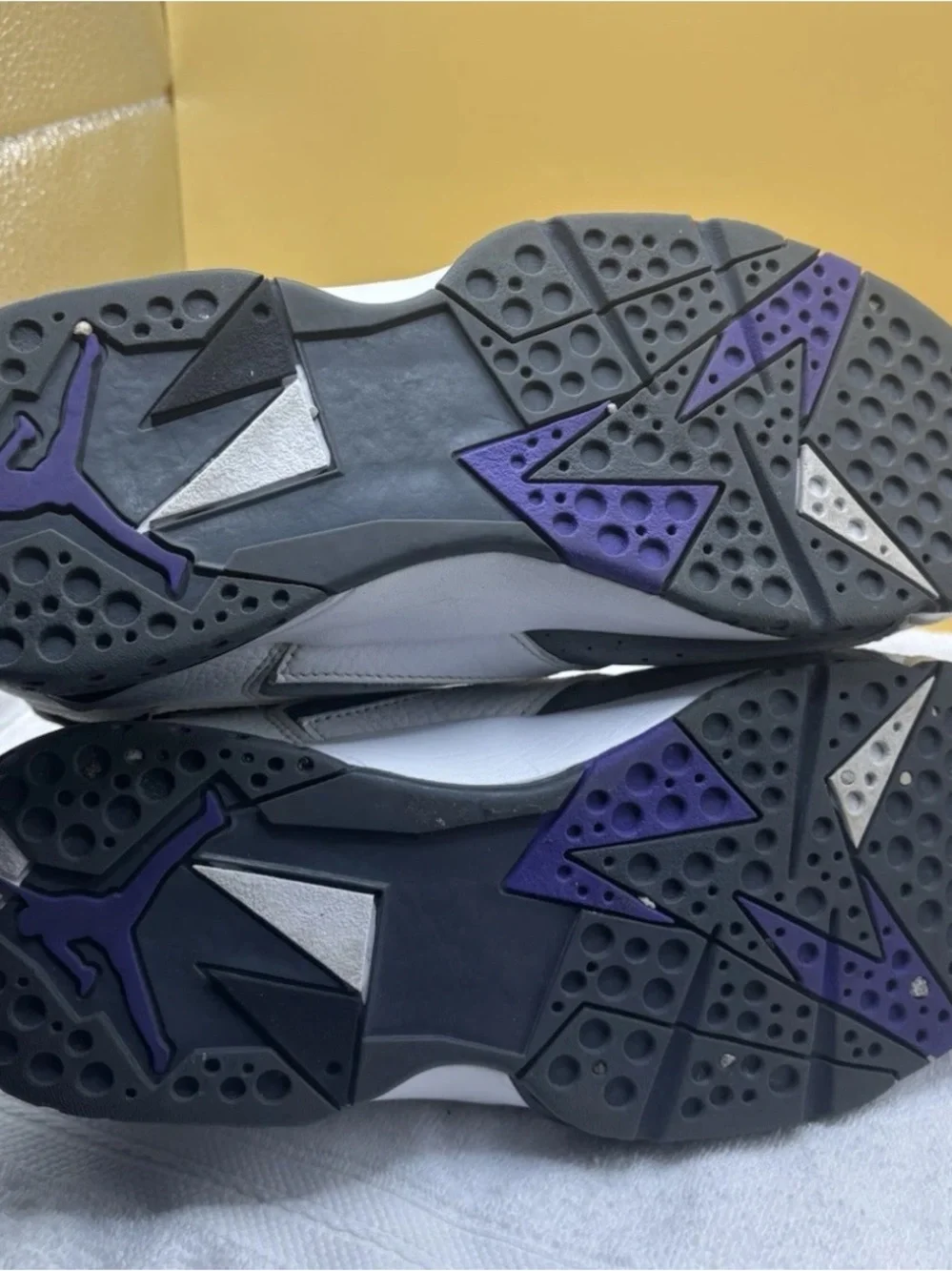 Air Jordan 7 Retro Flint 2021 Mens 8.5 White Grey Basketball Sneakers CU9307-100